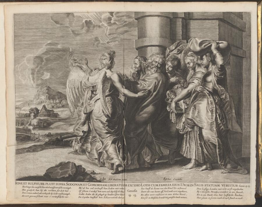 Lot and his Family Leaving Sodom