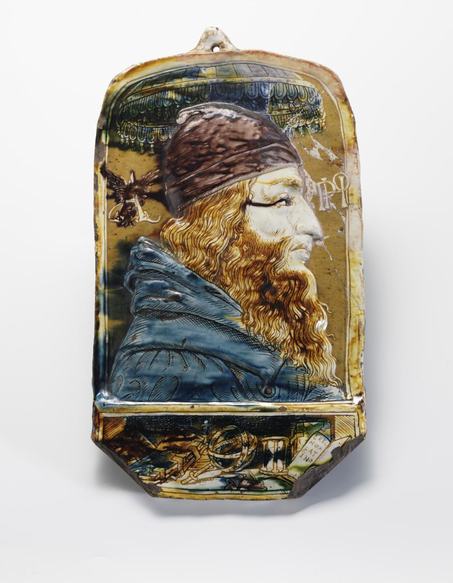 Plaquette met portret van Aristoteles