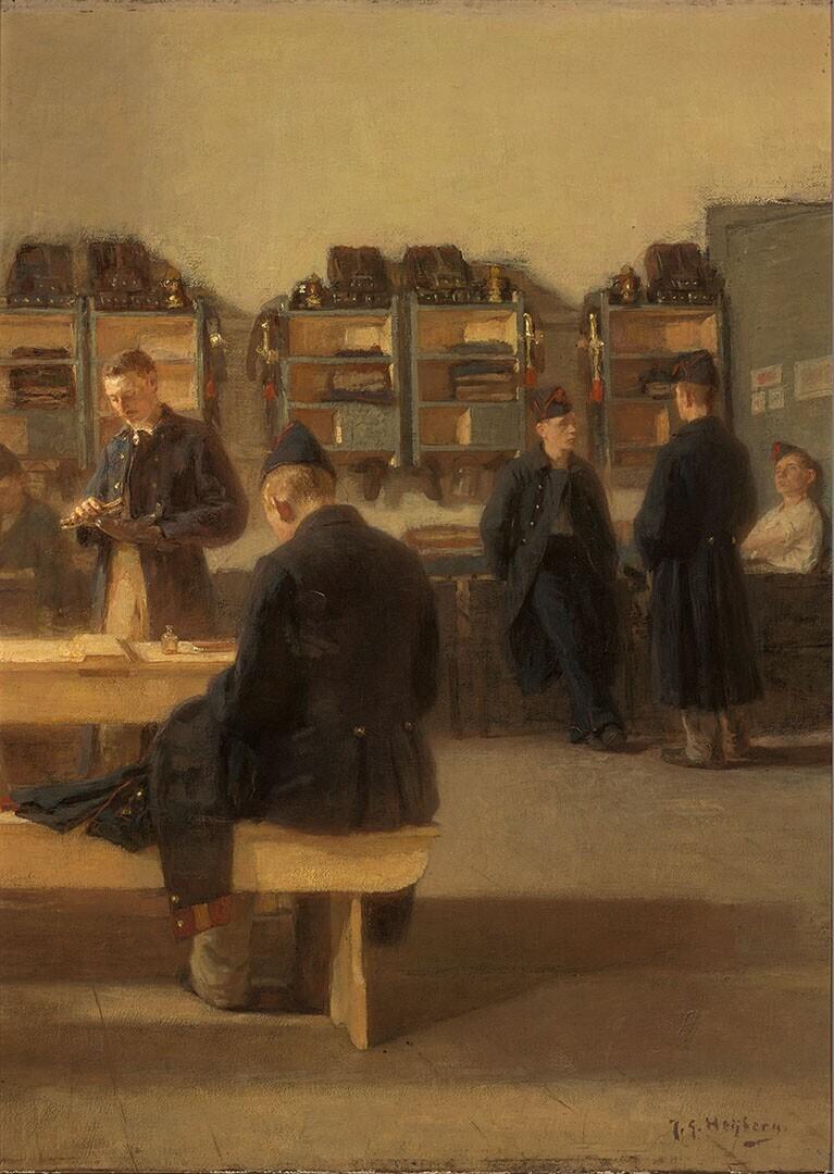 Soldaten in een kazerne 