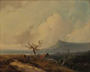 landschap-aan-de-rijn-met-herder-en-schapen