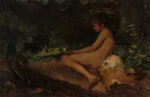 naaktfiguur-jongen-in-een-bos