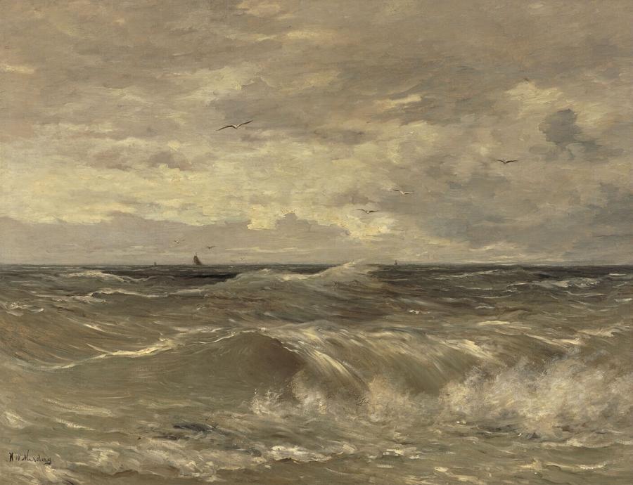 De Noordzee bij storm