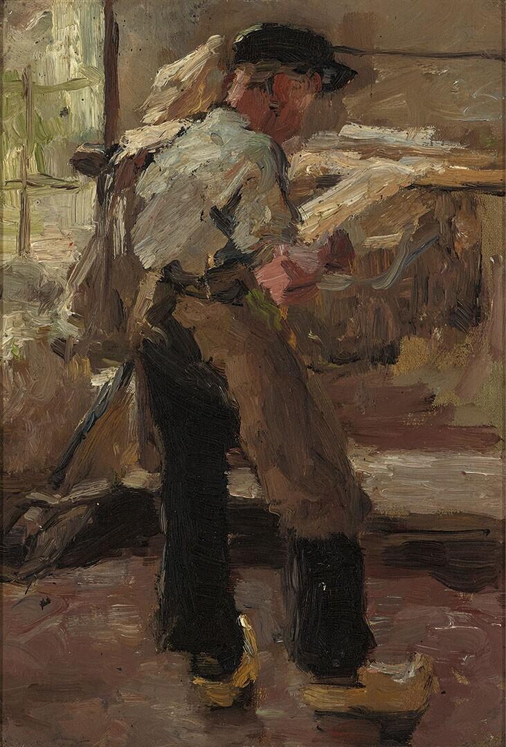 Cotton Weaver near his Machine