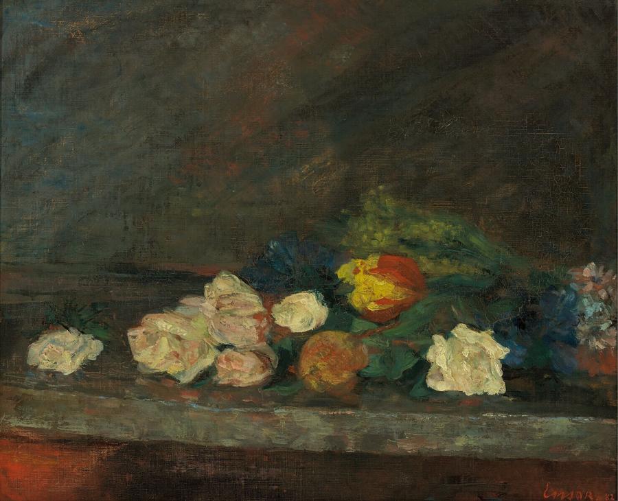 Still Life with Tulips and Roses