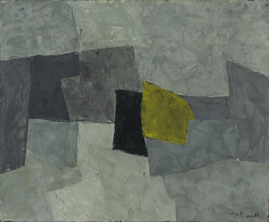 Composition en noire et jaune (Compositie in zwart en geel)