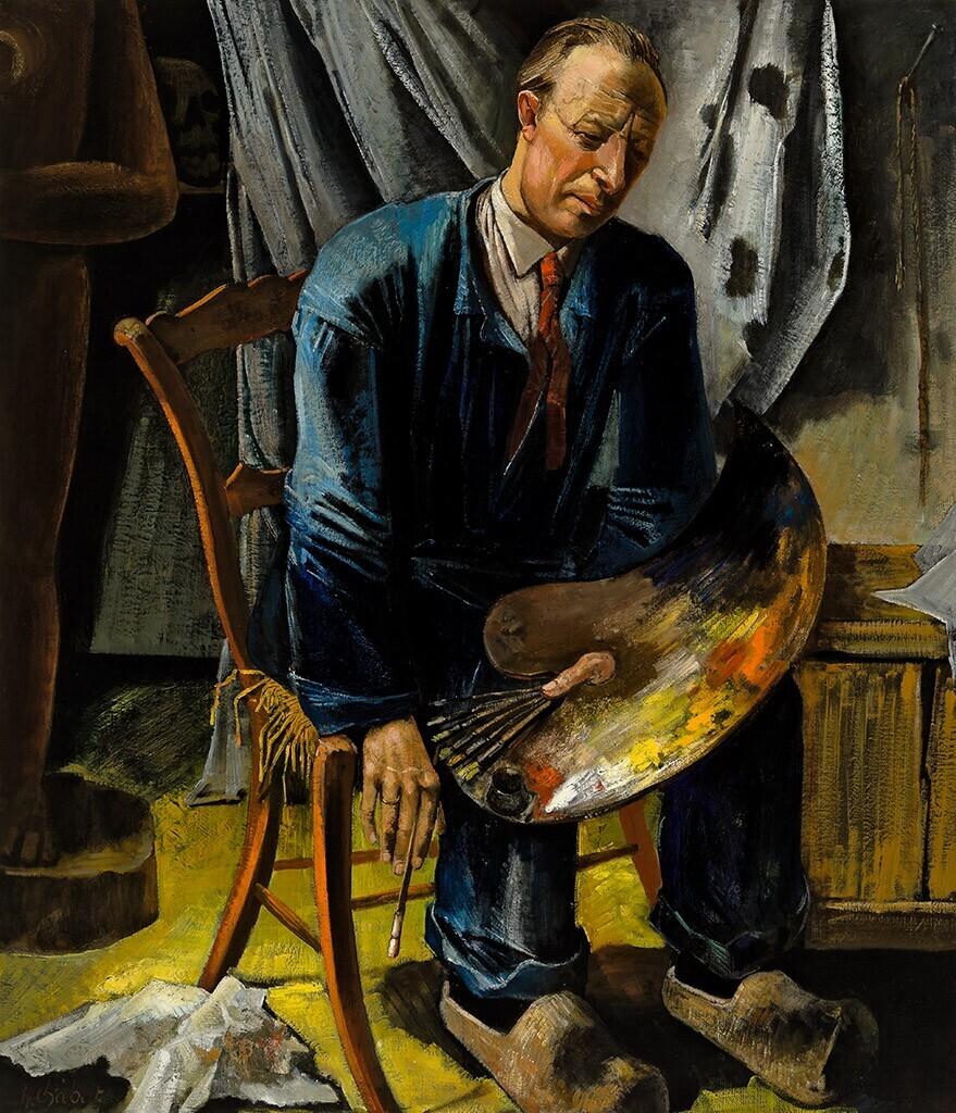 Zelfportret met schilderspalet