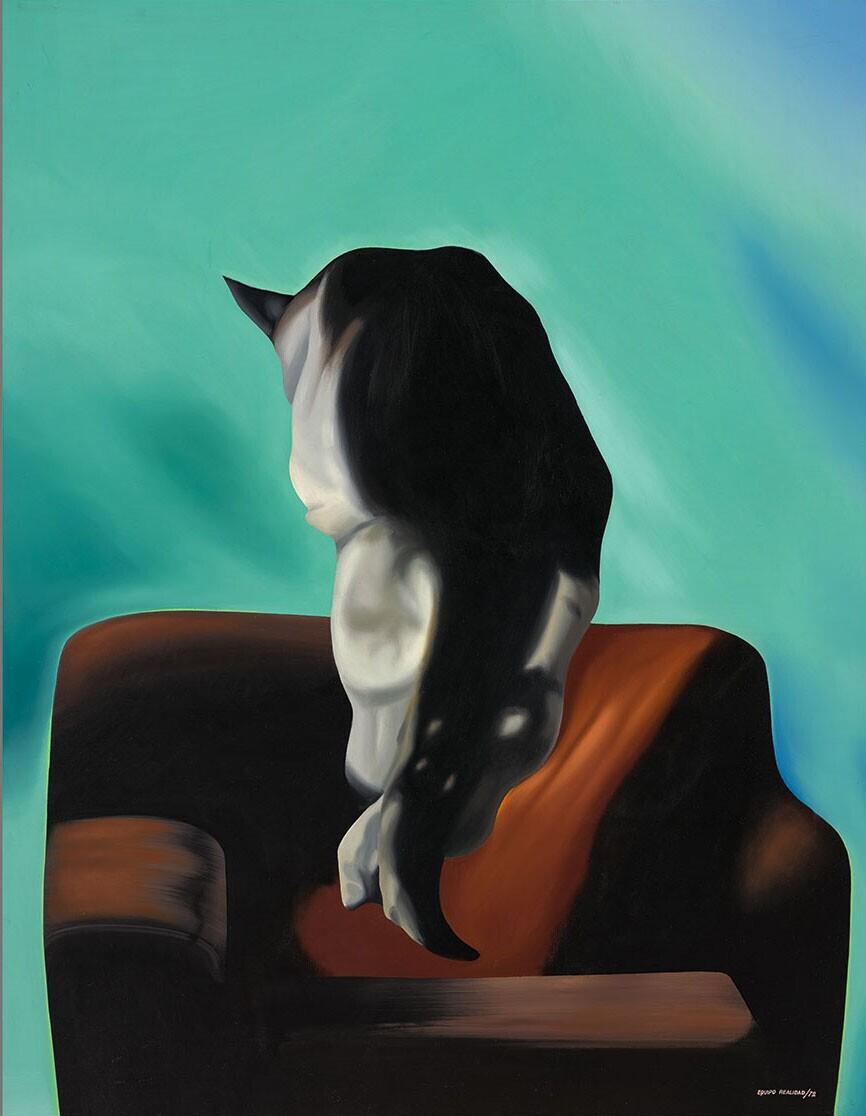 Pastor aleman que, obedeciendo la voz de su amo, salta sobre una butaca "air confort" (Een Duitsche herder die aan de stem van zijn baas gehoorzaamt, springt over een leunstoel)