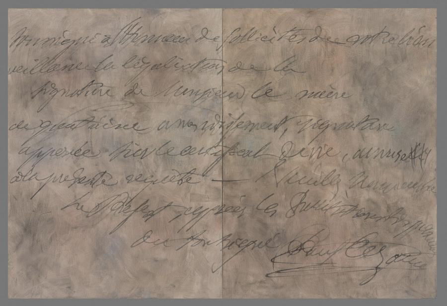 Briefentwurf Paul Cézannes (um 1884)