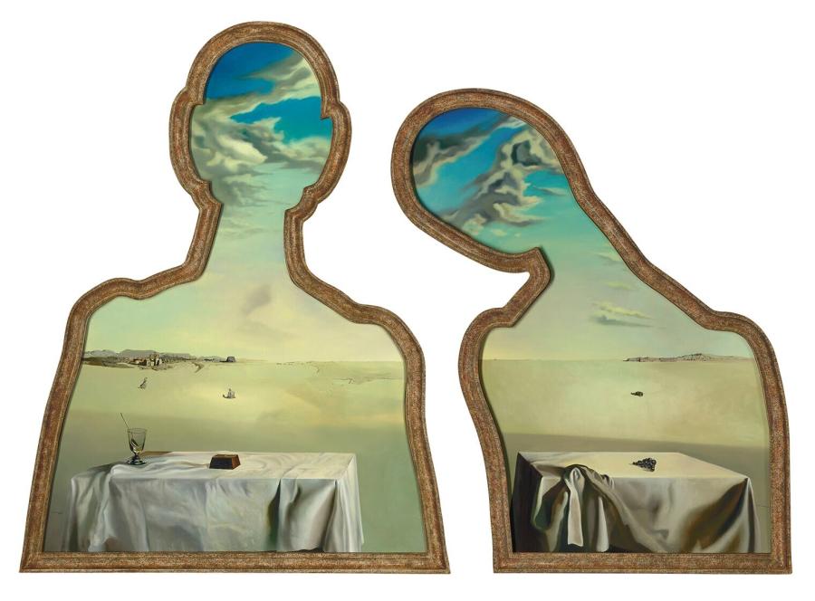 Couple aux têtes pleines de nuages (Paar met het hoofd vol wolken)