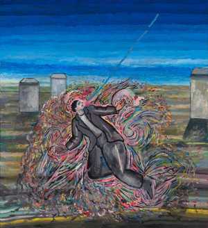 e-bello-per-l-artificiere-saltare-con-propri-fuochi-schoon-is-het-als-de-vuurwerkmaker-de-lucht-in-gaat