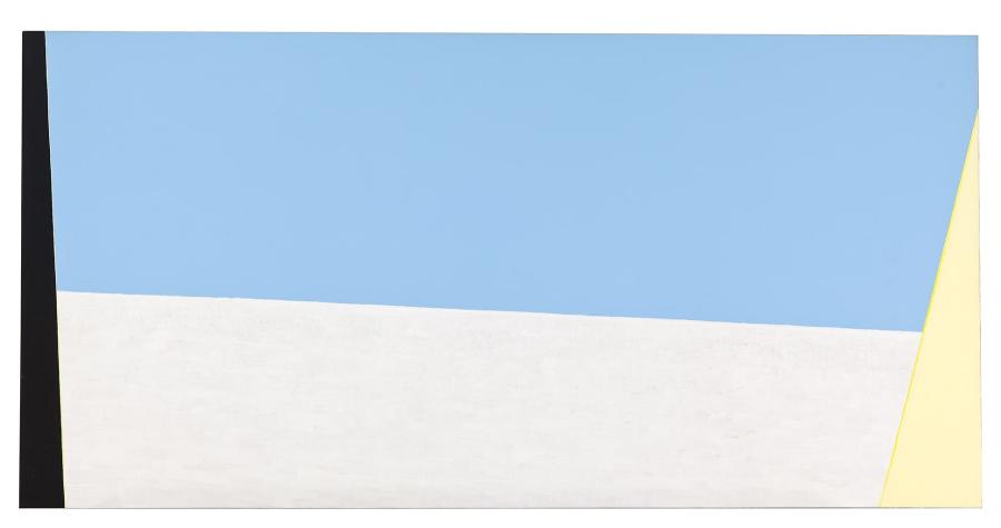 Inclined Horizon with Black and Yellow