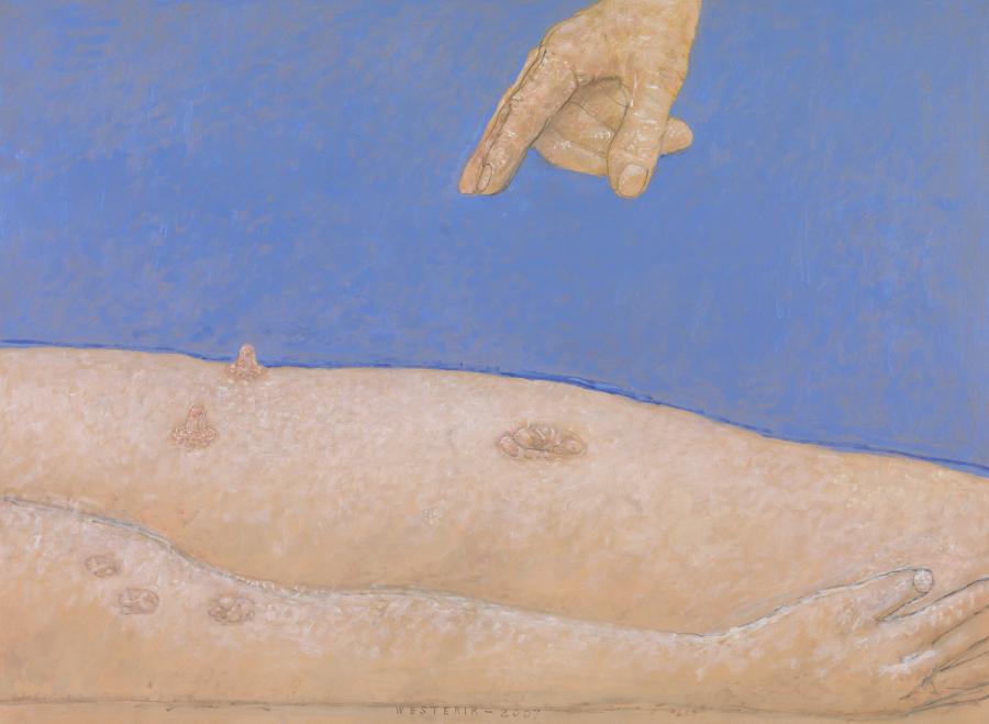 Hand above torso