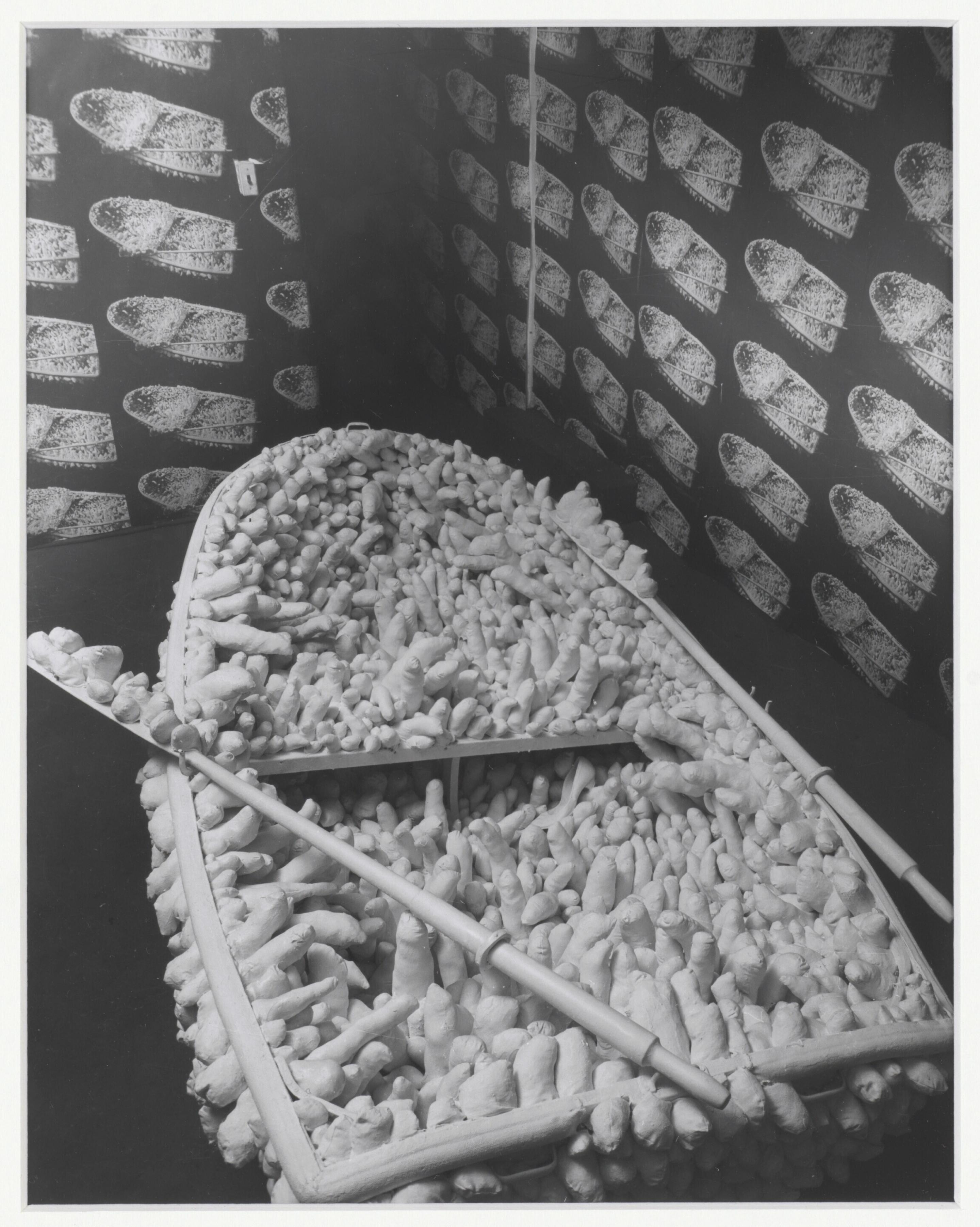 Photograph of Yayoi Kusama's installation 'Aggregation One Thousand