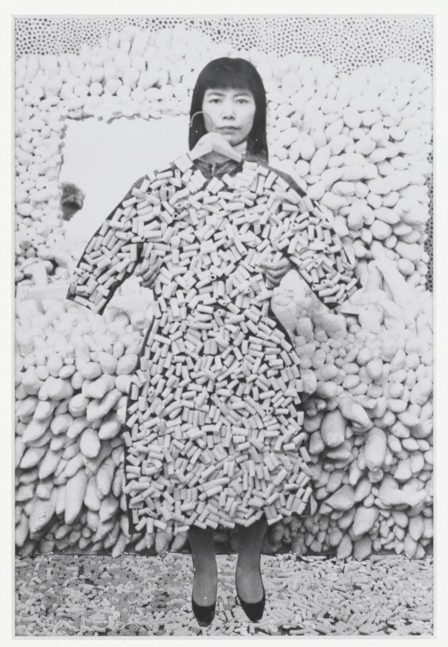 Photograph of collage (1964) by Yayoi Kusama