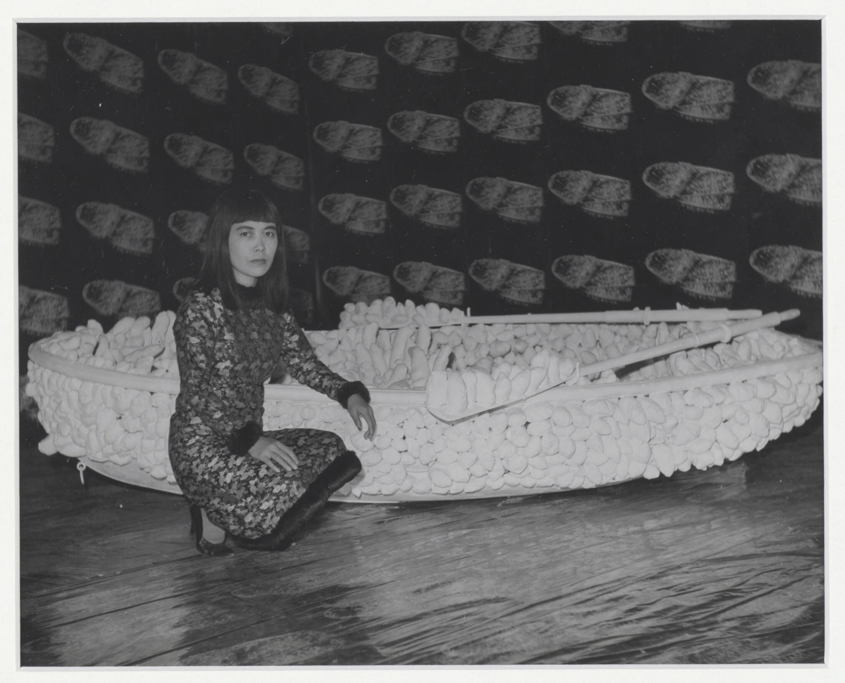 Photograph of Yayoi Kusama's installation 'Aggregation One Thousand