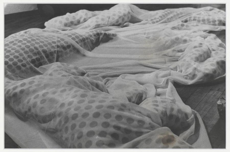 Photograph of Yayoi Kusama's 'Sex Washed Up at the Beach' (1965-66)