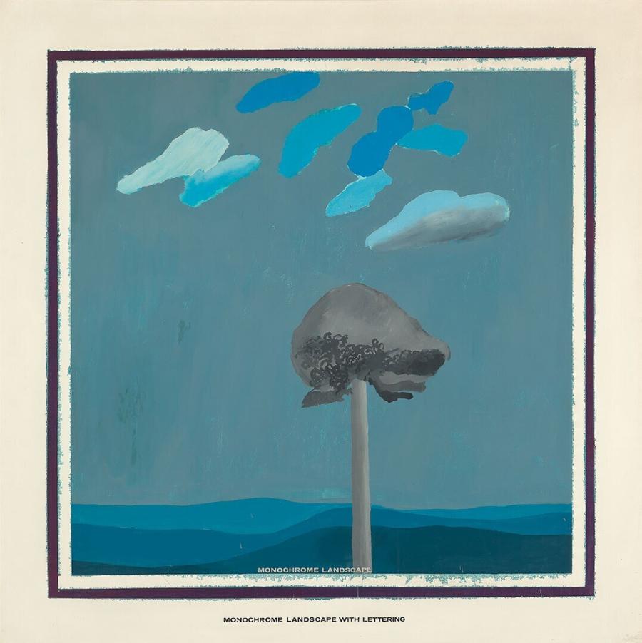 Monochrome Landscape with Lettering