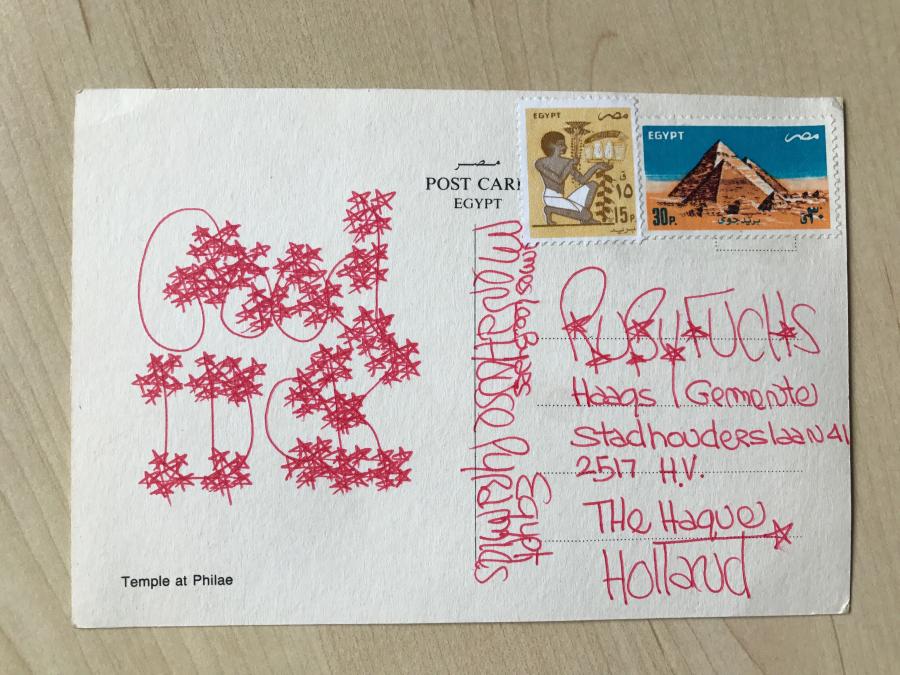 Postcard to Rudi Fuchs