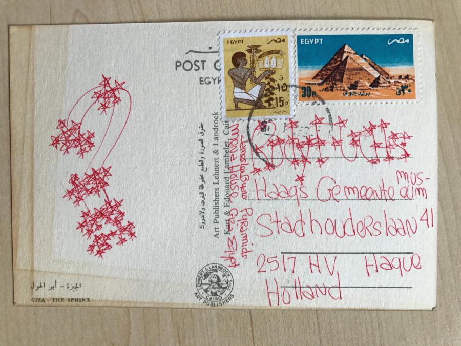 Ansichtkaart aan Rudi Fuchs