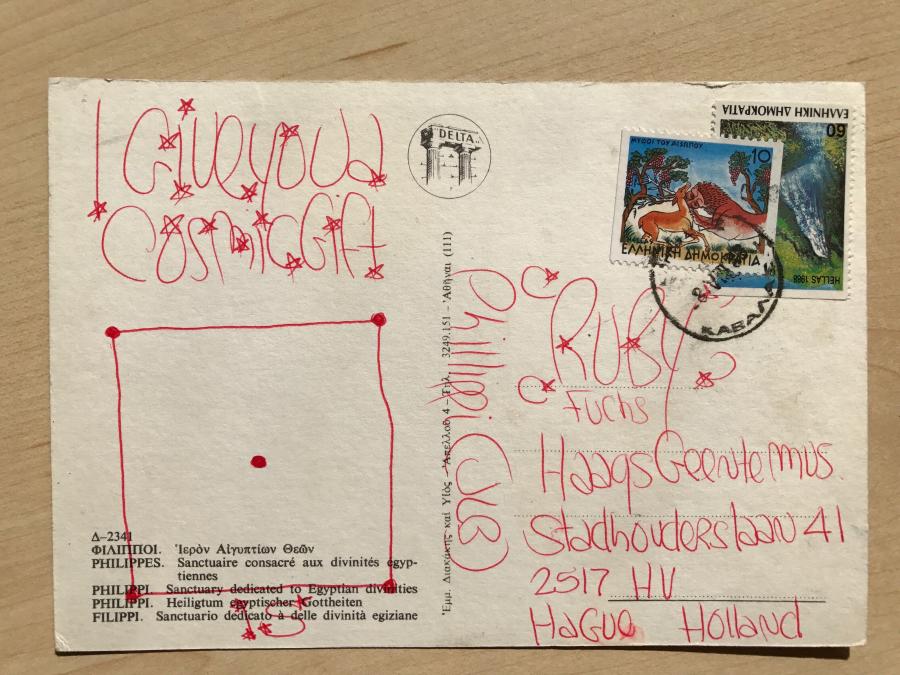 Postcard to Rudi Fuchs