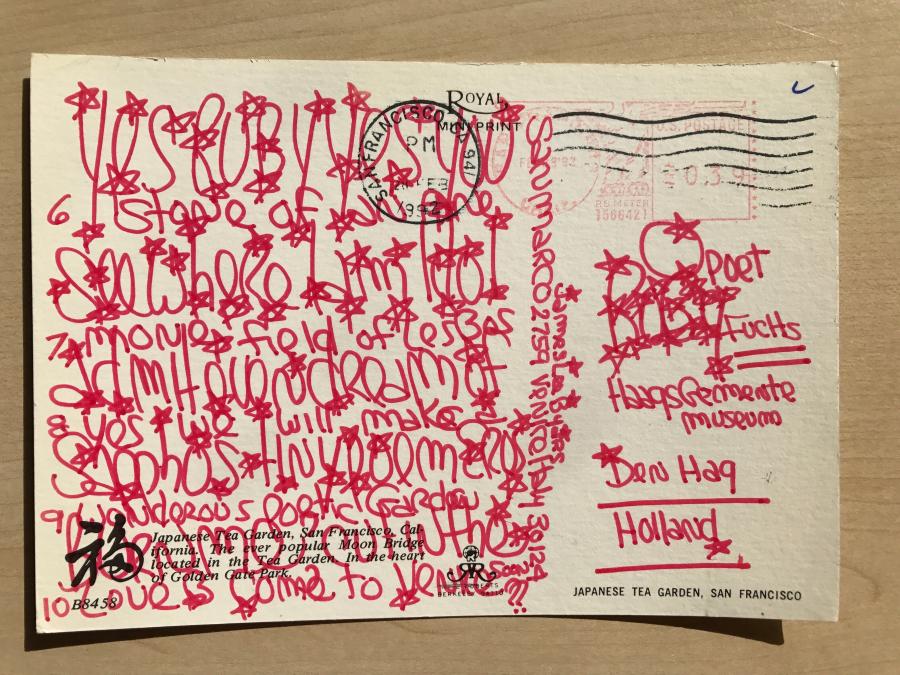 Postcard to Rudi Fuchs