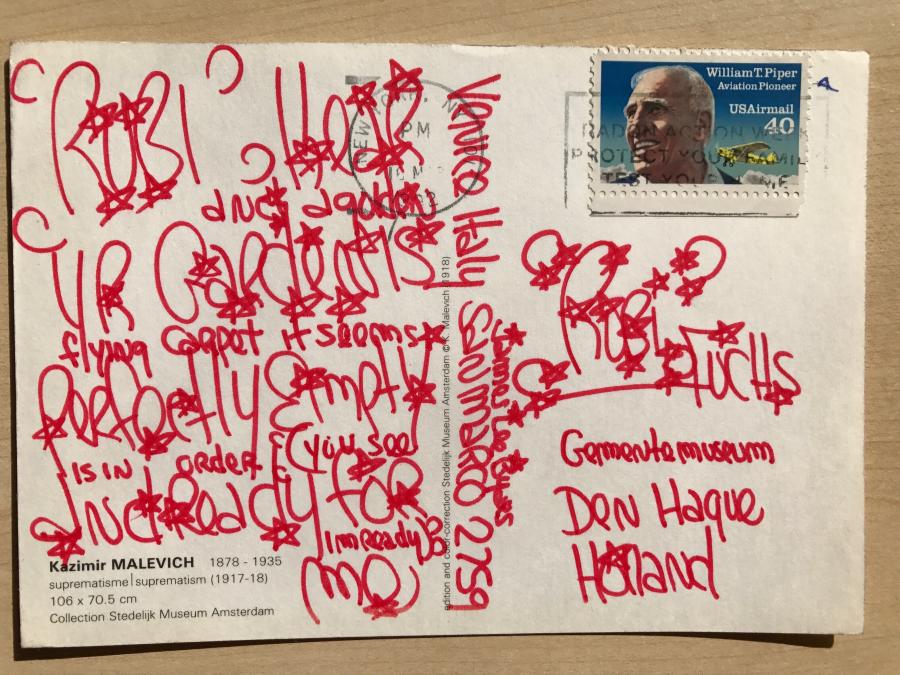 Postcard to Rudi Fuchs