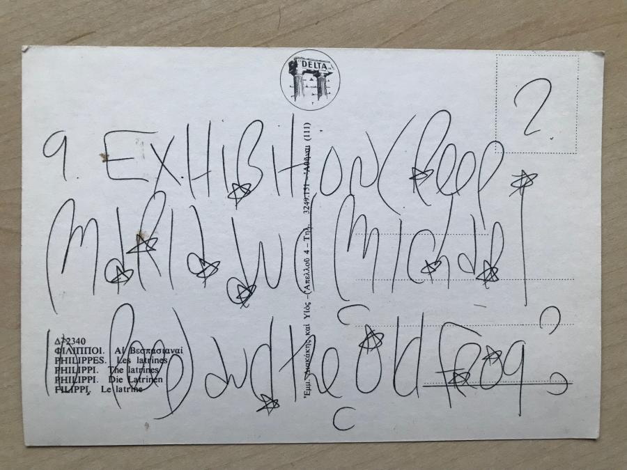 Postcard to Rudi Fuchs