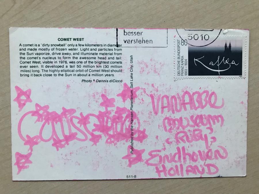 Ansichtkaart aan Rudi Fuchs