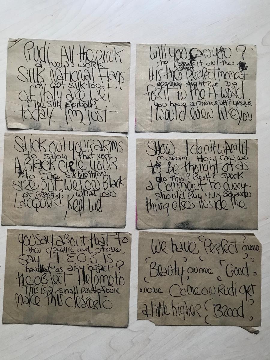 Letter to Rudi Fuchs