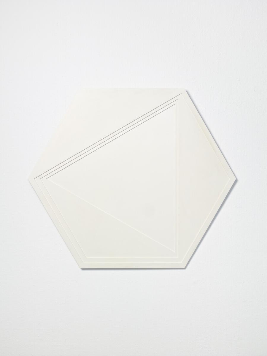 Zeshoek en driehoek in overgang