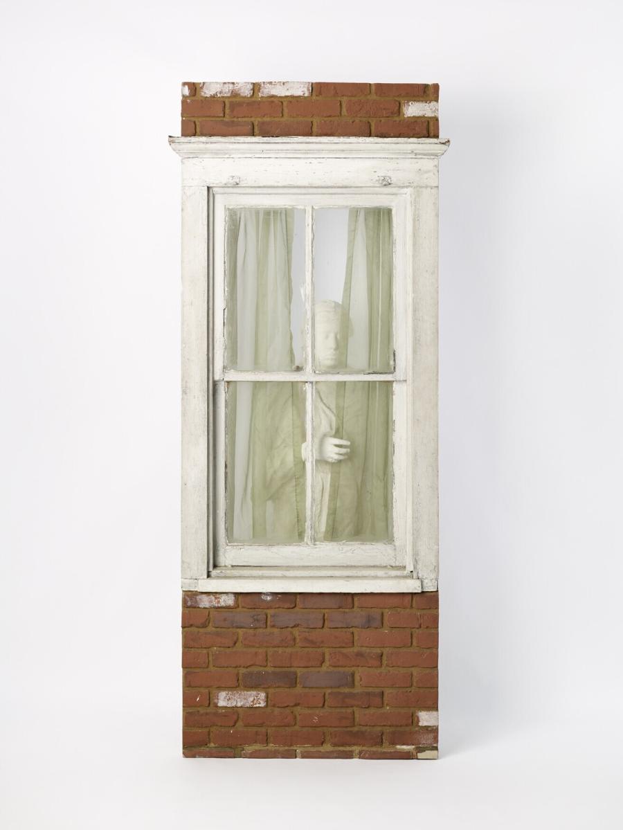 Girl Looking Through Window (Homage to Rembrandt) (Meisje door raam kijkend (hommage aan Rembrandt))