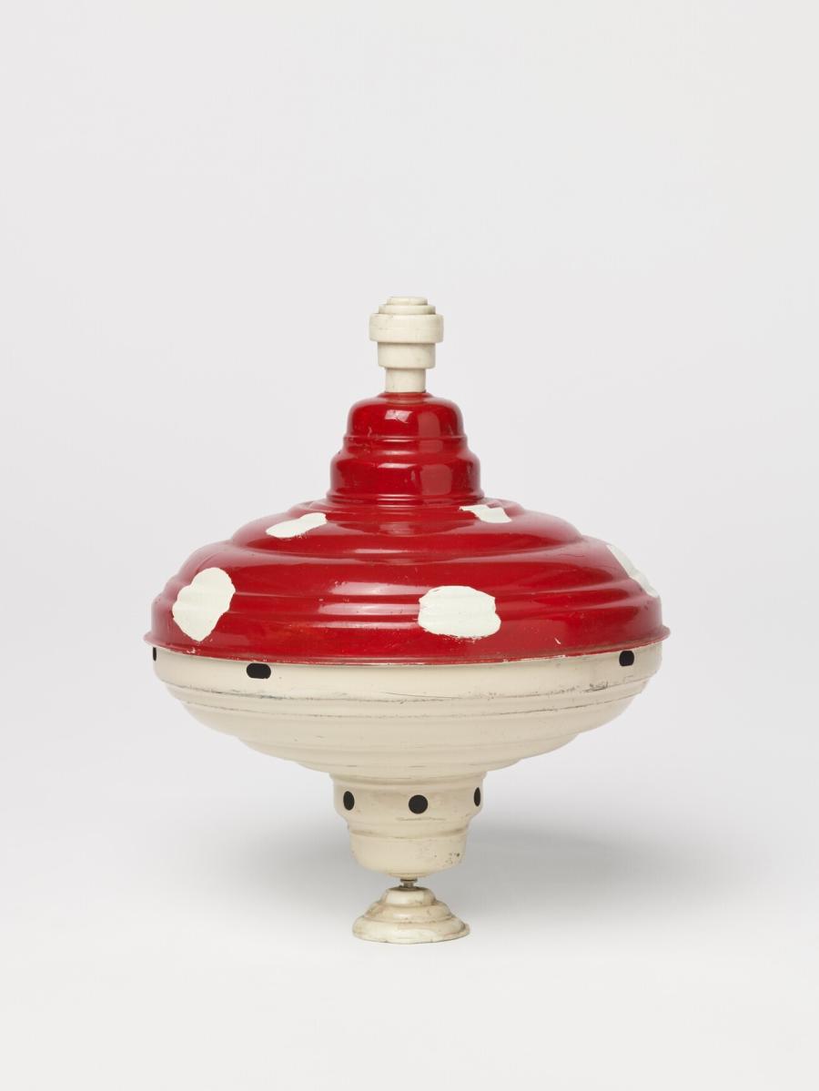 Untitled (humming top painted as a mushroom)