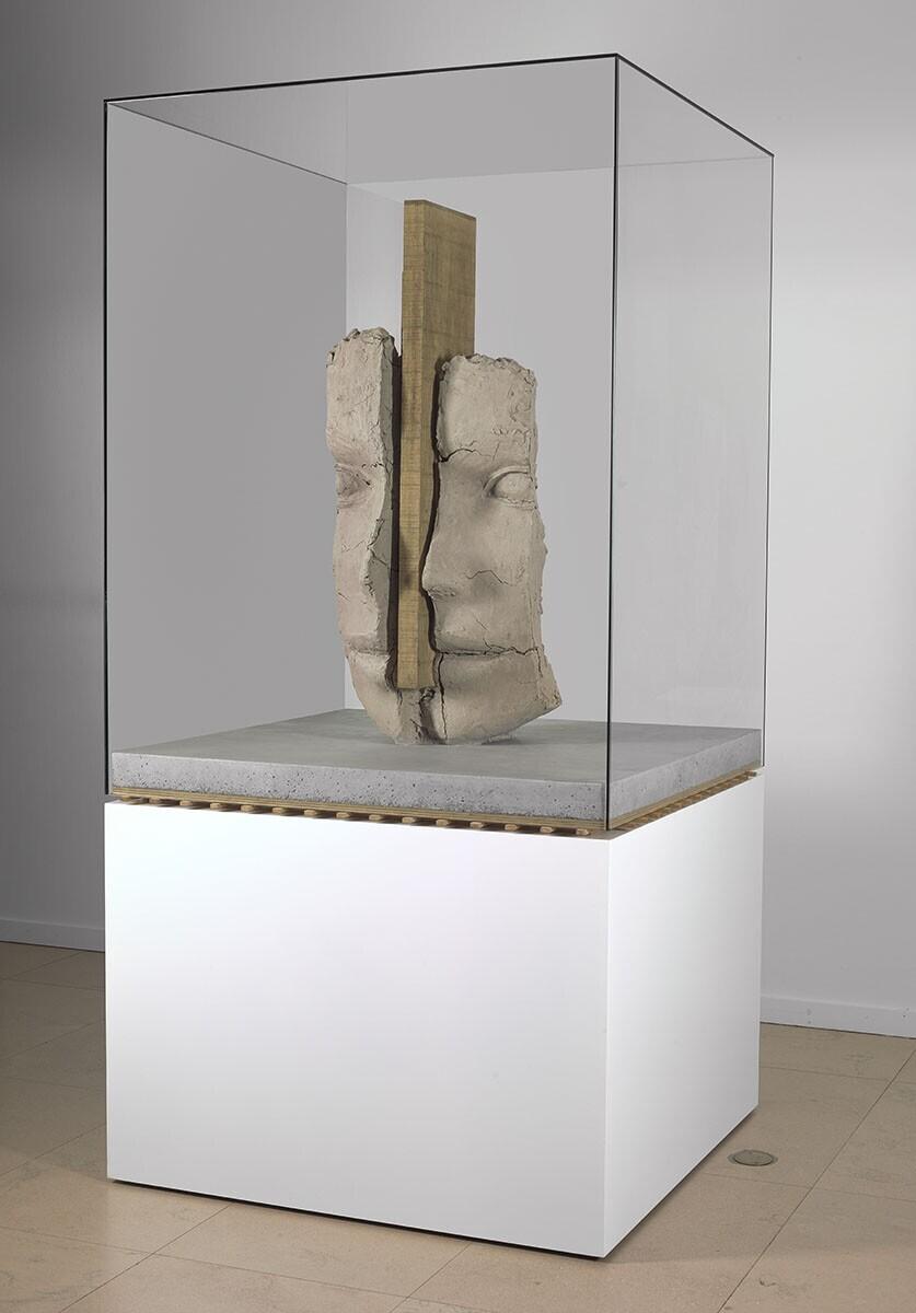 Dry Clay Head on Concrete Floor