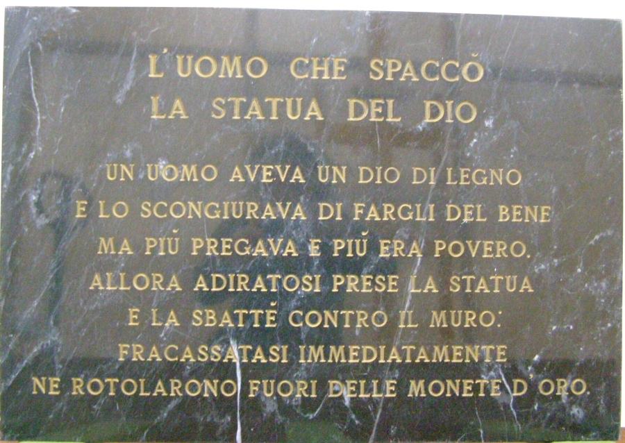 L'uomo che spacco la statua del dio (De man die het standbeeld van een god vernielde)