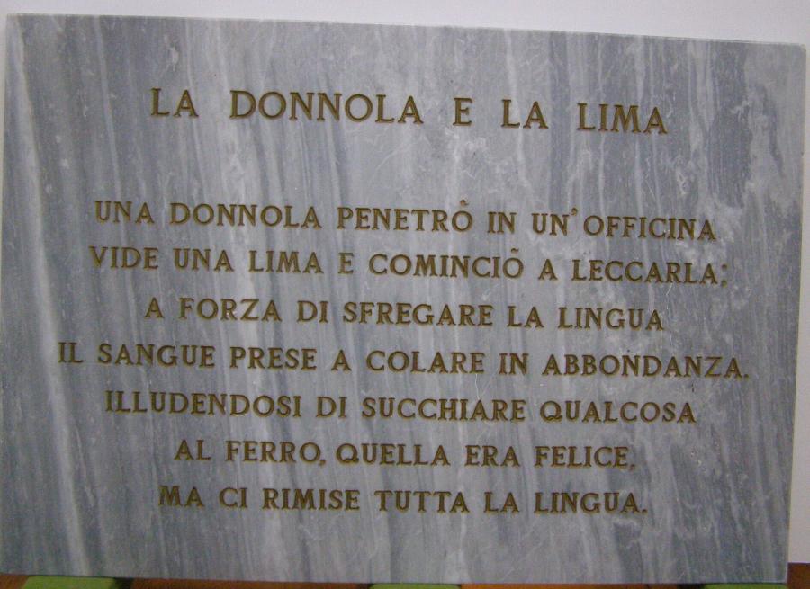 La donnola e la lima (De wezel en de vijl)
