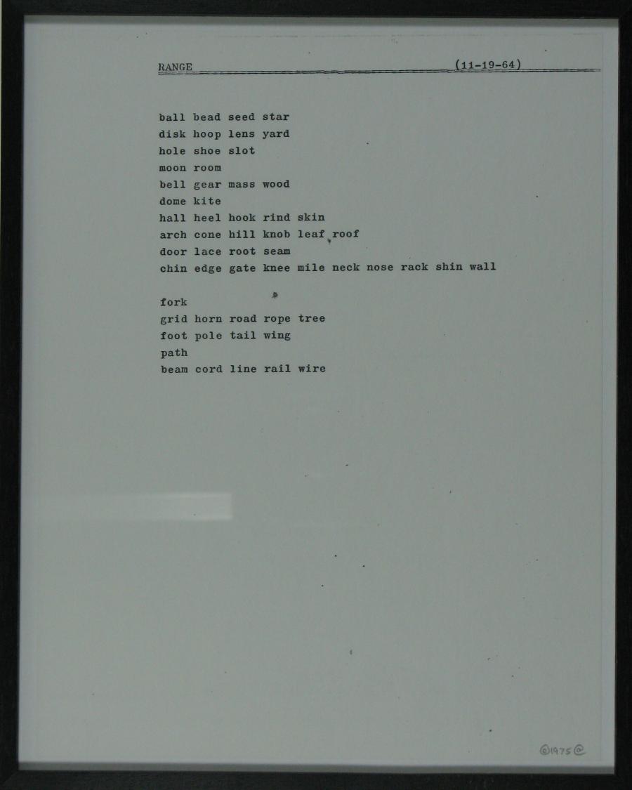 RANGE (11-19-64) (Gedicht)