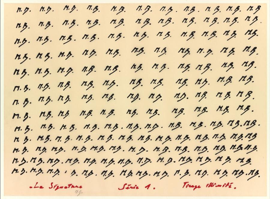 La signature, série I, tirage illimité