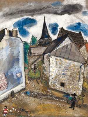 L' église à Chambon (De kerk te Chambon-sur-Lac)