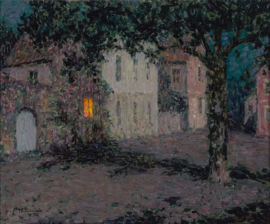 Moonlit City Square in Cherbourg