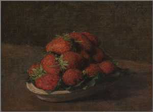 strawberries-on-a-small-earthenware-plate