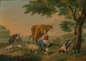 landschap-met-melkmeid