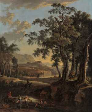 italianate-landscape-by-evening-with-dancing-couple