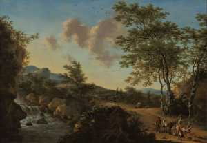 italianate-landscape-with-waterfall
