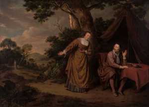 jacob-cats-en-cornelia-baars-in-een-landschap