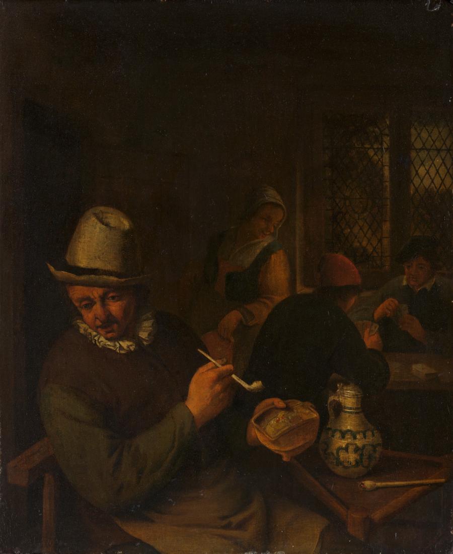 Roker in een herberg