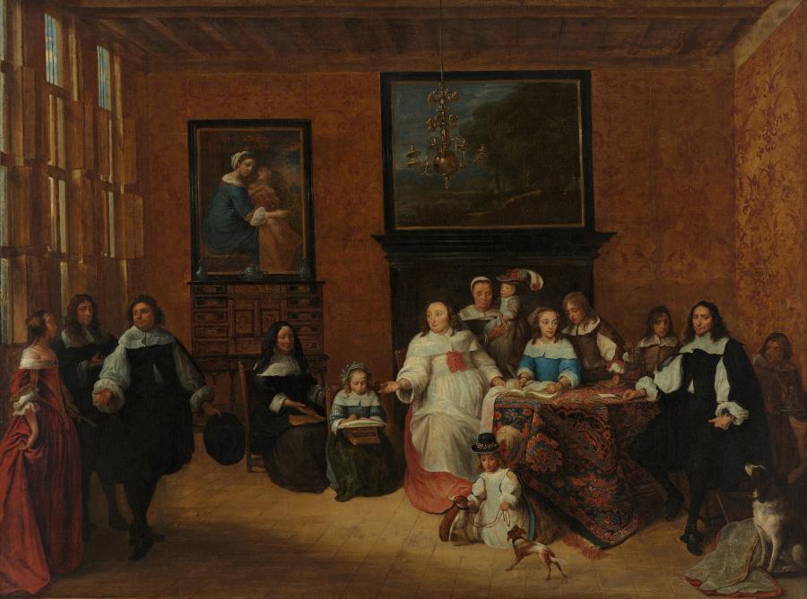 Portait of a group in an interior