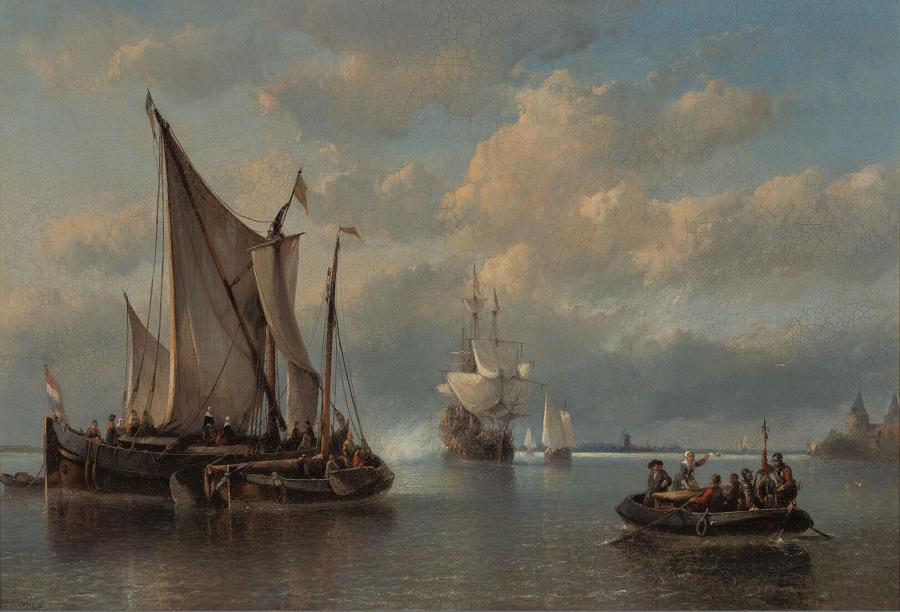 The Merwede River with the Flight of Hugo Grotius