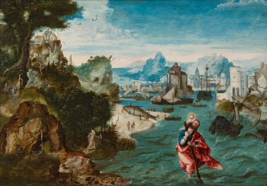 Landschap met de Heilige Christoffel