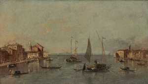 Gezicht op het Canale della Giudecca, Venetië