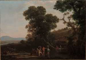 landscape-with-figures-wading-through-a-stream
